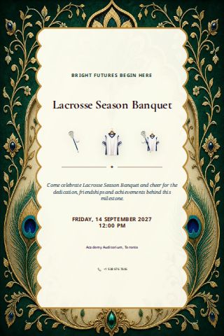 Lacrosse Season Banquet invitation design preview