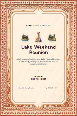 Lake Weekend Reunion invitation preview