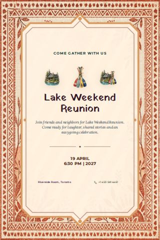 Lake Weekend Reunion invitation design preview