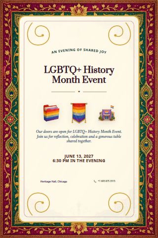 LGBTQ+ History Month Event invitation preview