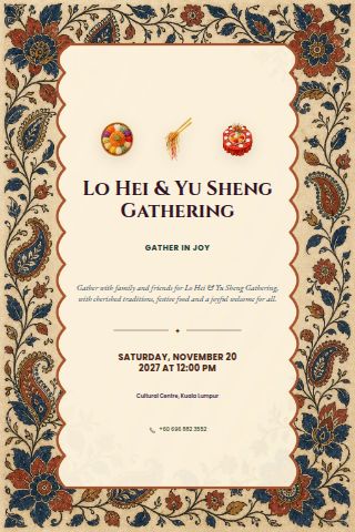 Lo Hei & Yu Sheng Gathering invitation preview