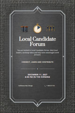Local Candidate Forum invitation preview