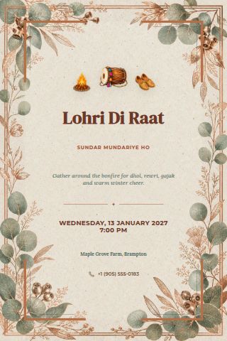 Lohri invitation preview