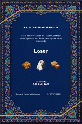 Losar invitation preview