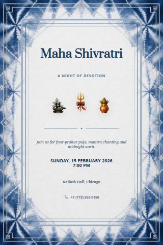Maha Shivratri invitation preview
