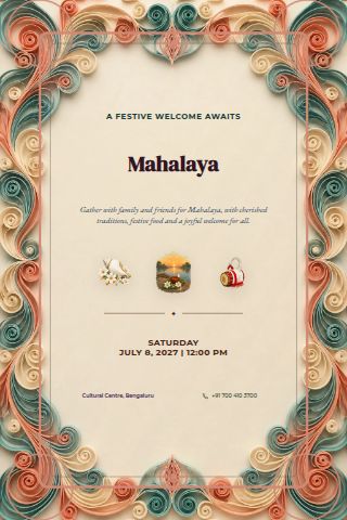 Mahalaya invitation preview