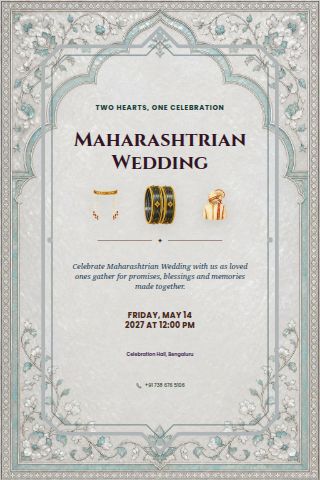 Maharashtrian Wedding invitation preview
