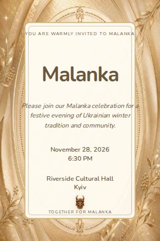 Malanka invitation design preview