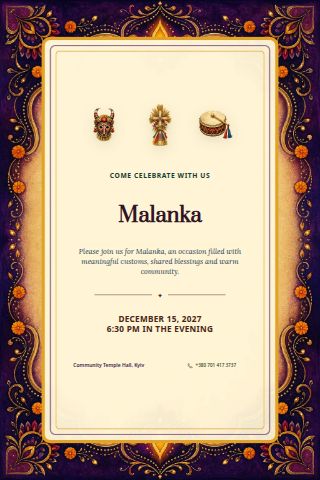 Malanka invitation preview
