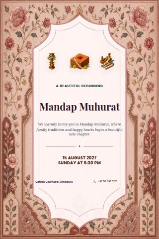 Mandap Muhurat invitation preview