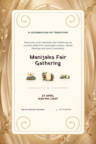 Manizales Fair Gathering invitation preview