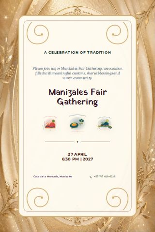 Manizales Fair Gathering invitation design preview