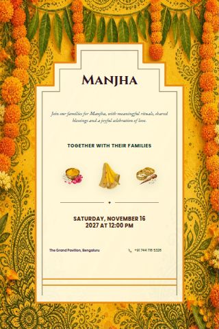 Manjha invitation preview