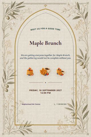 Maple Brunch invitation preview