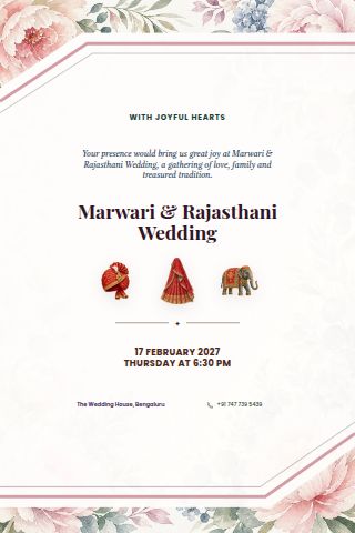 Marwari & Rajasthani Wedding invitation preview