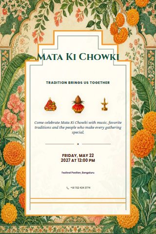 Mata Ki Chowki invitation preview