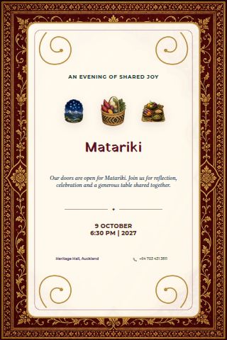 Matariki invitation preview