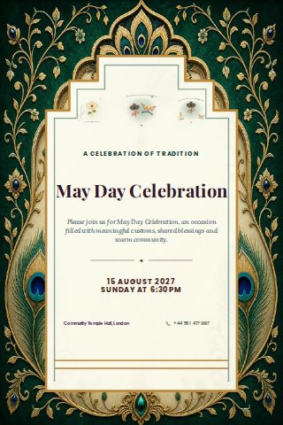 May Day Celebration invitation design preview