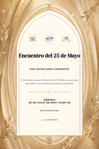 May Revolution Day Gathering invitation design preview