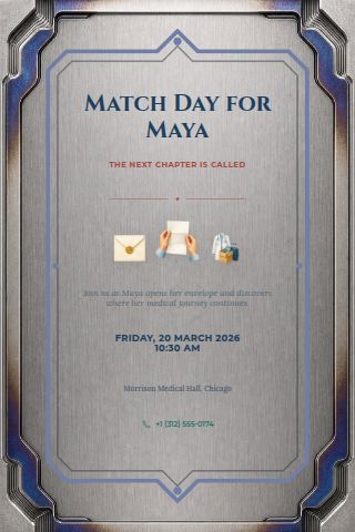 Medical Match Day invitation preview