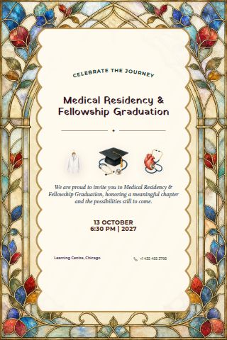Medical Residency & Fellowship Graduation invitation preview