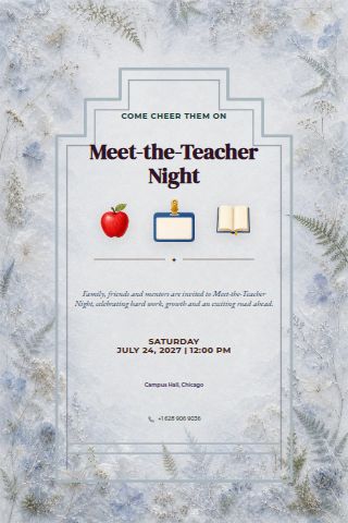 Meet-the-Teacher Night invitation preview