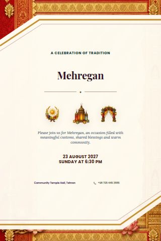 Mehregan invitation preview