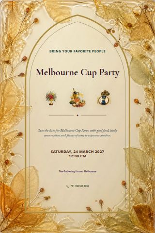 Melbourne Cup Party invitation preview