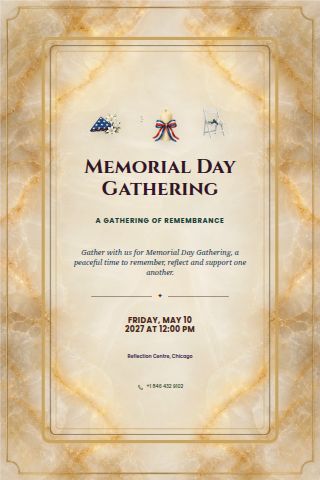 Memorial Day Gathering invitation preview