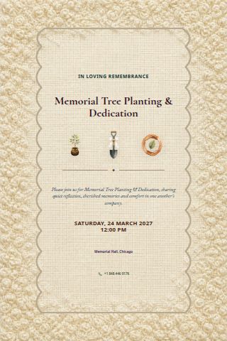 Memorial Tree Planting & Dedication invitation preview
