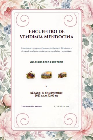 Mendoza Harvest Gathering invitation preview