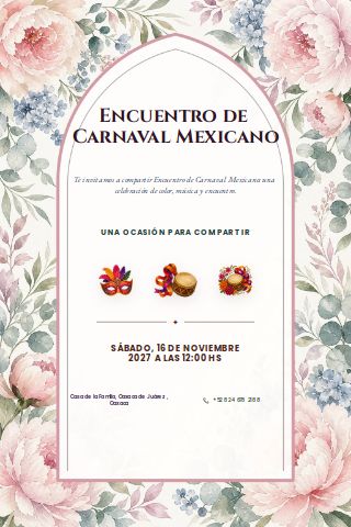 Mexican Carnival Gathering invitation preview