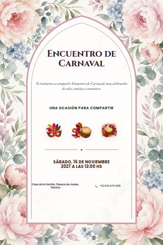 Carnival Gathering invitation design
