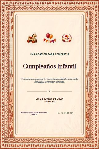 Children's Birthday invitation design