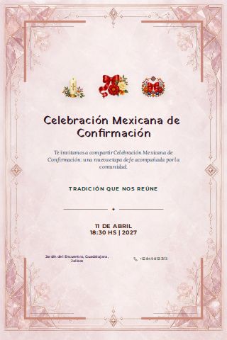Mexican Confirmation Celebration invitation preview
