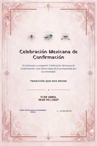 Mexican Confirmation Celebration invitation design preview