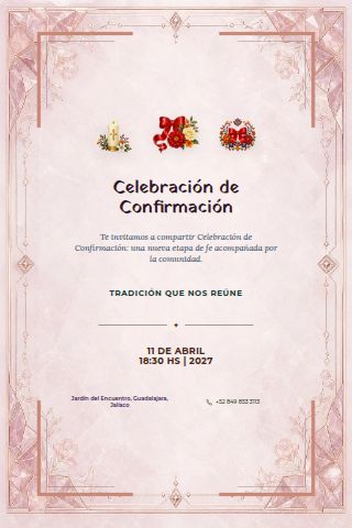 Confirmation Celebration invitation design