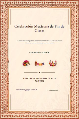 Mexican End-of-School-Year Celebration invitation preview