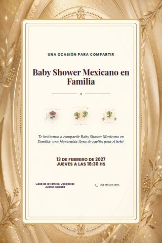 Mexican Family Baby Shower invitation design preview