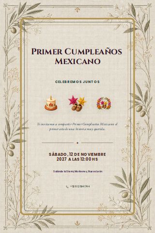 Mexican First Birthday Celebration invitation preview