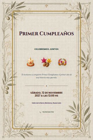 First Birthday Celebration invitation design