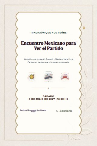 Mexican Football Watch Party invitation design preview