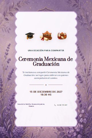 Mexican Graduation Ceremony invitation preview