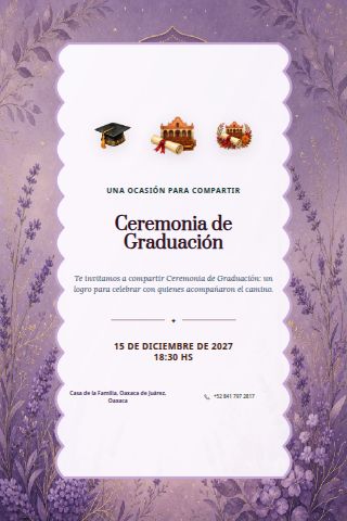 Graduation Ceremony invitation design