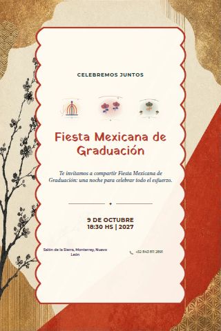 Mexican Graduation Party invitation design preview