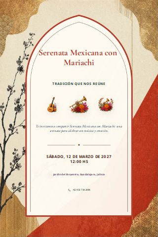 Mexican Mariachi Serenade Gathering invitation preview