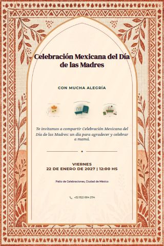 Mexican Mother's Day Celebration invitation design preview