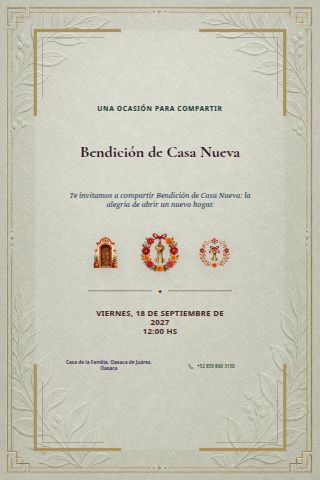 New Home Blessing invitation design