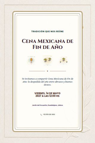Mexican New Year's Eve Dinner invitation design preview