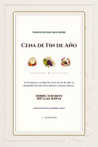 New Year's Eve Dinner invitation design